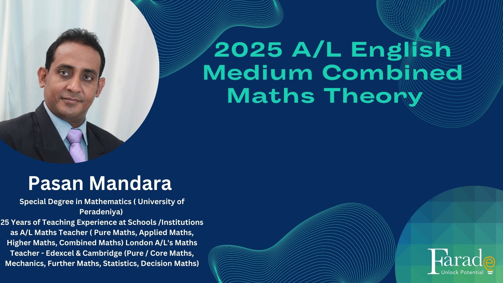 2025 A/L Combined Maths Theory Course August 23 – Pasan Mandara