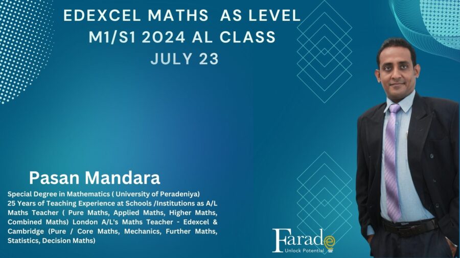 Edexcel Maths AS Level M1/S1 2024 AL Class May 24