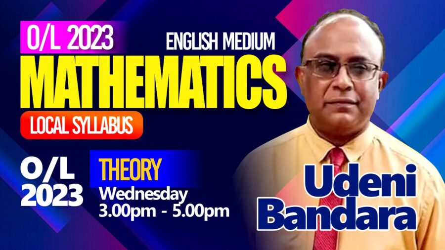 2023 OL Mathematics English Medium Theory Class March 24 - Udeni