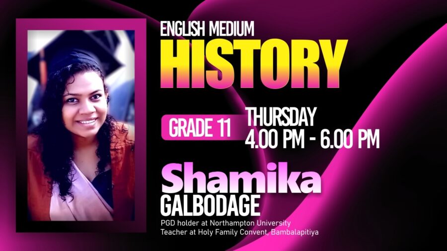 Grade 11 History Class  (English medium) April 24