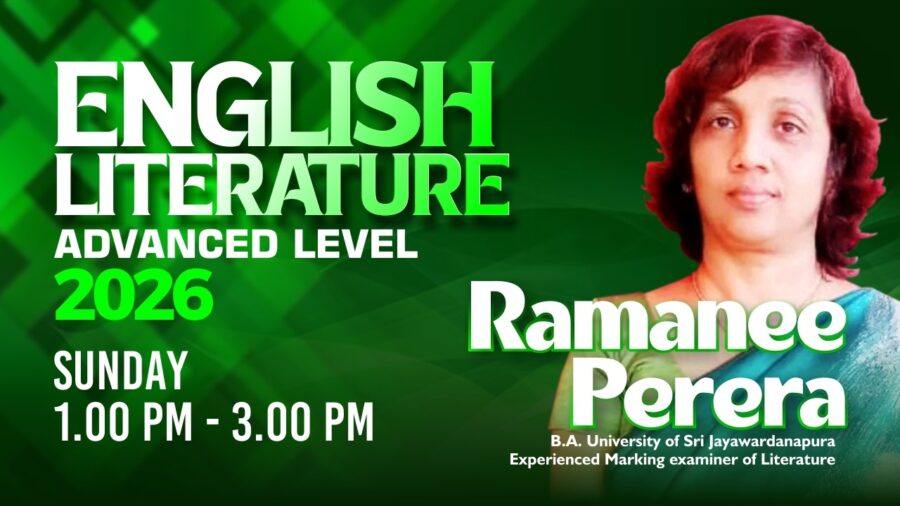 2026 AL English Literature Class July 24 - Ramanee Perera