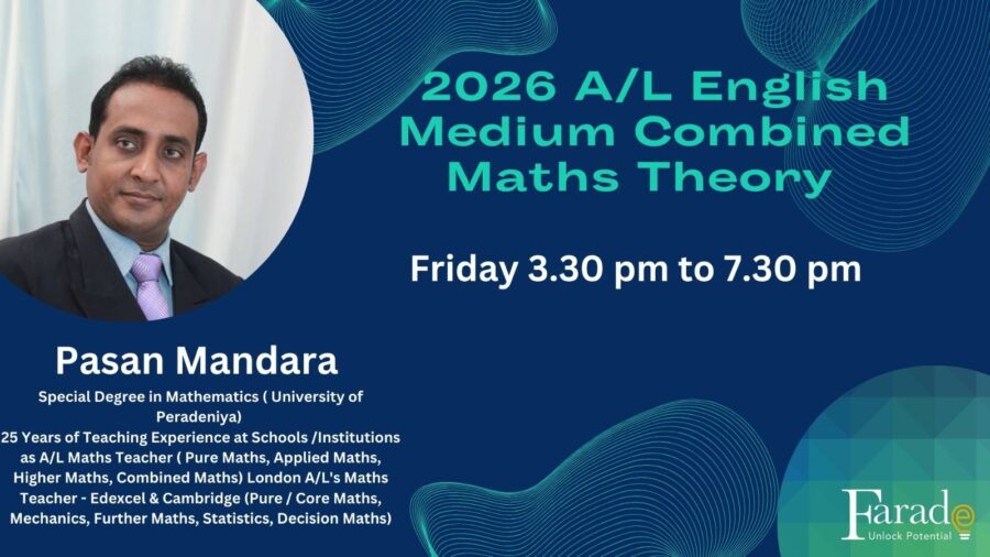 2026 AL Combined Maths Theory Class July 24 – Pasan Mandara