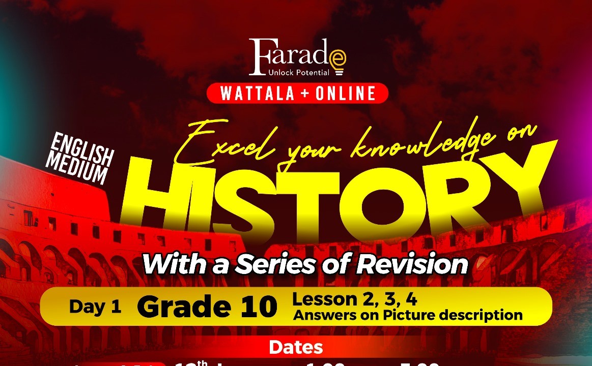 2024 O/L Eng Medium History Revision Day1 Course – 12th January 2025 – Dilupa Teacher