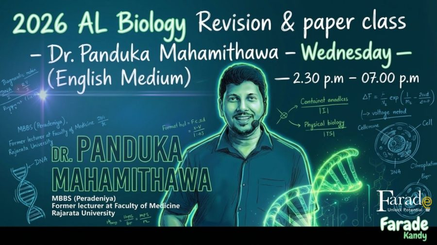 2026 Al Biology Revision & paper (Eng. Medium) Class DEC 25 – Panduka Mahamithawa